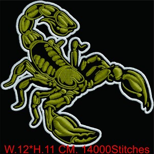 Skorpion Stickdatei, Vintage Retro Patch, Rock Legende Maschinenstickdatei, digitaler Download