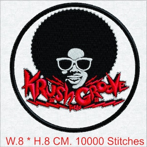 Funky Afro Man  | Krush Groove Patch File | Digital Download Hip Hop Art | Retro 80s