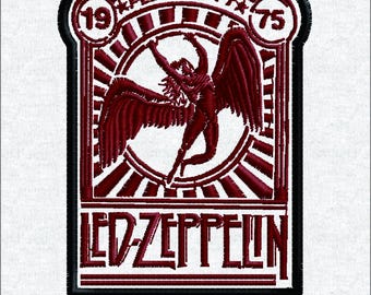 Rock Band Embroidery Design - Retro Metal Music Digital File - Heavy Metal Insect Patch