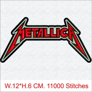 Rock Band Embroidery Design - Retro Metal Music Digital File - Heavy Metal Insect Patch