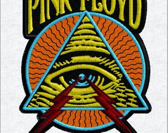 Classic Prog Rock Embroidery File - Pyramid Prism & Eye Design - Retro Music Fan Patch