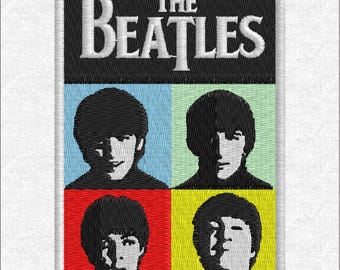 Retro Pop Art Band Embroidery Design | 60s Music  | Vintage Musician Patch Pattern