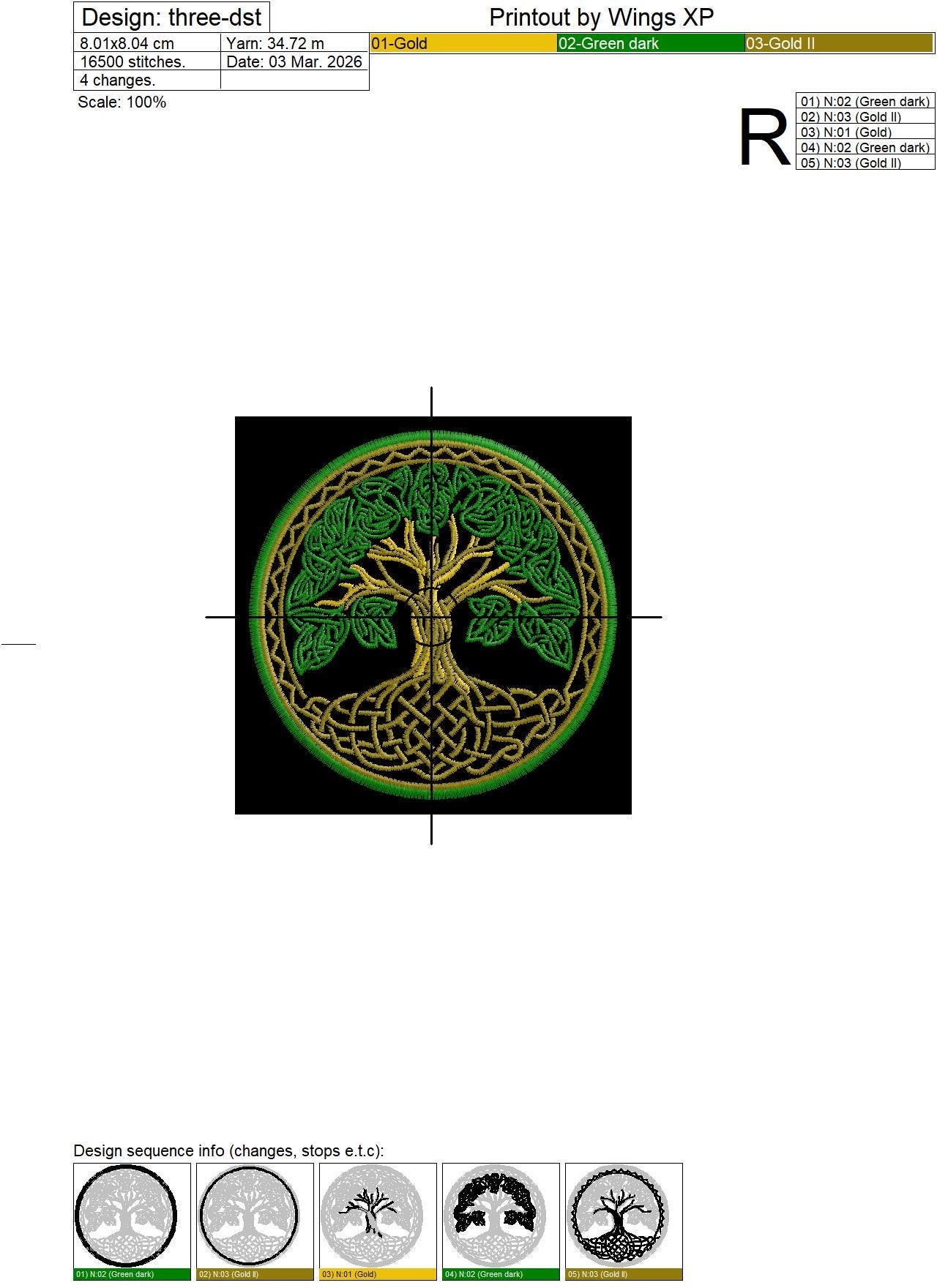 Tree of Life Machine Embroidery Design - Magic Symbol Pattern - Lucky ...