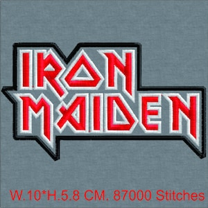 Rock Band Embroidery Design - Retro Metal Music Digital File - Heavy Metal Insect Patch