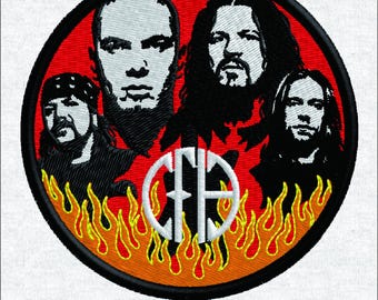 Heavy Metal Band Embroidery Design - Rock Music Legend Patch - Digital Download for Machine Embroidery