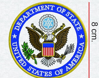 Fichier numérique officiel du motif de broderie machine sceau du département d'État des États-Unis