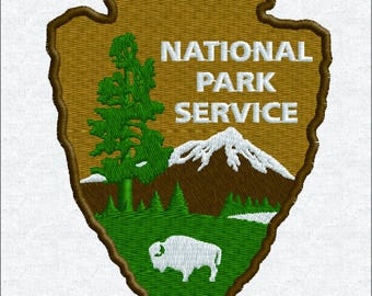 Motif de broderie du parc national, fichier pointe de flèche, design pour sac pour chemise et chapeau, 3 tailles