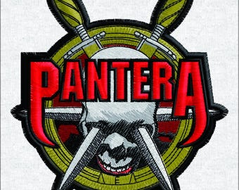 Rock Band Embroidery Design - Retro Metal Music Digital File - Heavy Metal Insect Patch