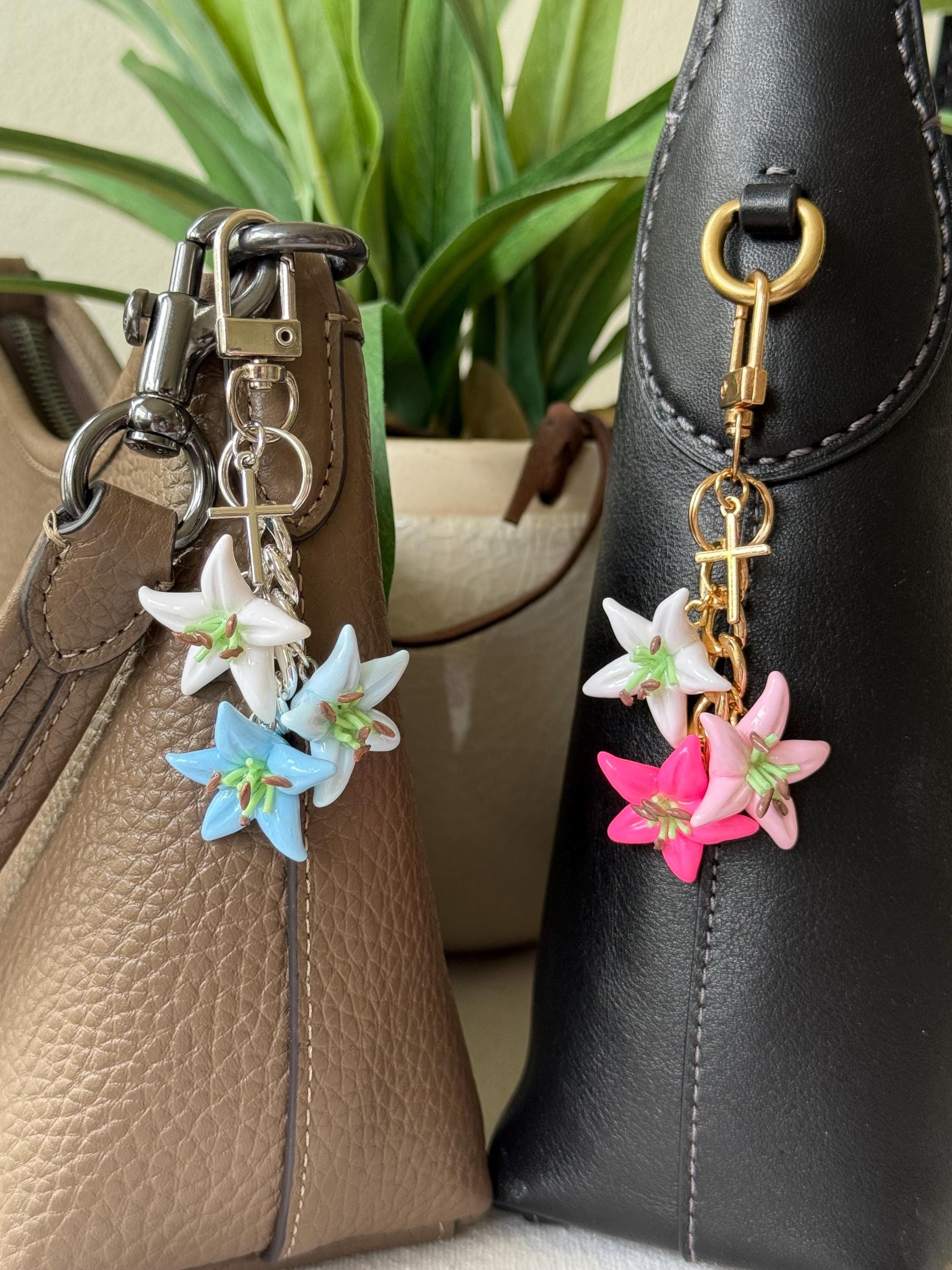 Handmade Consider the Lilies Keychain | Polymer Clay | Christian