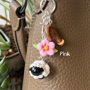 Handmade Lord Is My Shepherd Keychain | Purse Charm | Polymer Clay | Psalm 23 Sheep Charm image 3