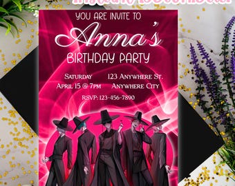 Saja Boys Birthday Invitation, Saja Boys Birthday Party, Saja Boys Digital Invitation, Saja Boys Party: Editable Canva Template