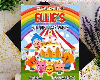 Invitación de Plim Plim, fiesta de cumpleaños de Plim Plim, invitación digital de Plim Plim, fiesta de Plim Plim: plantilla editable de Canva