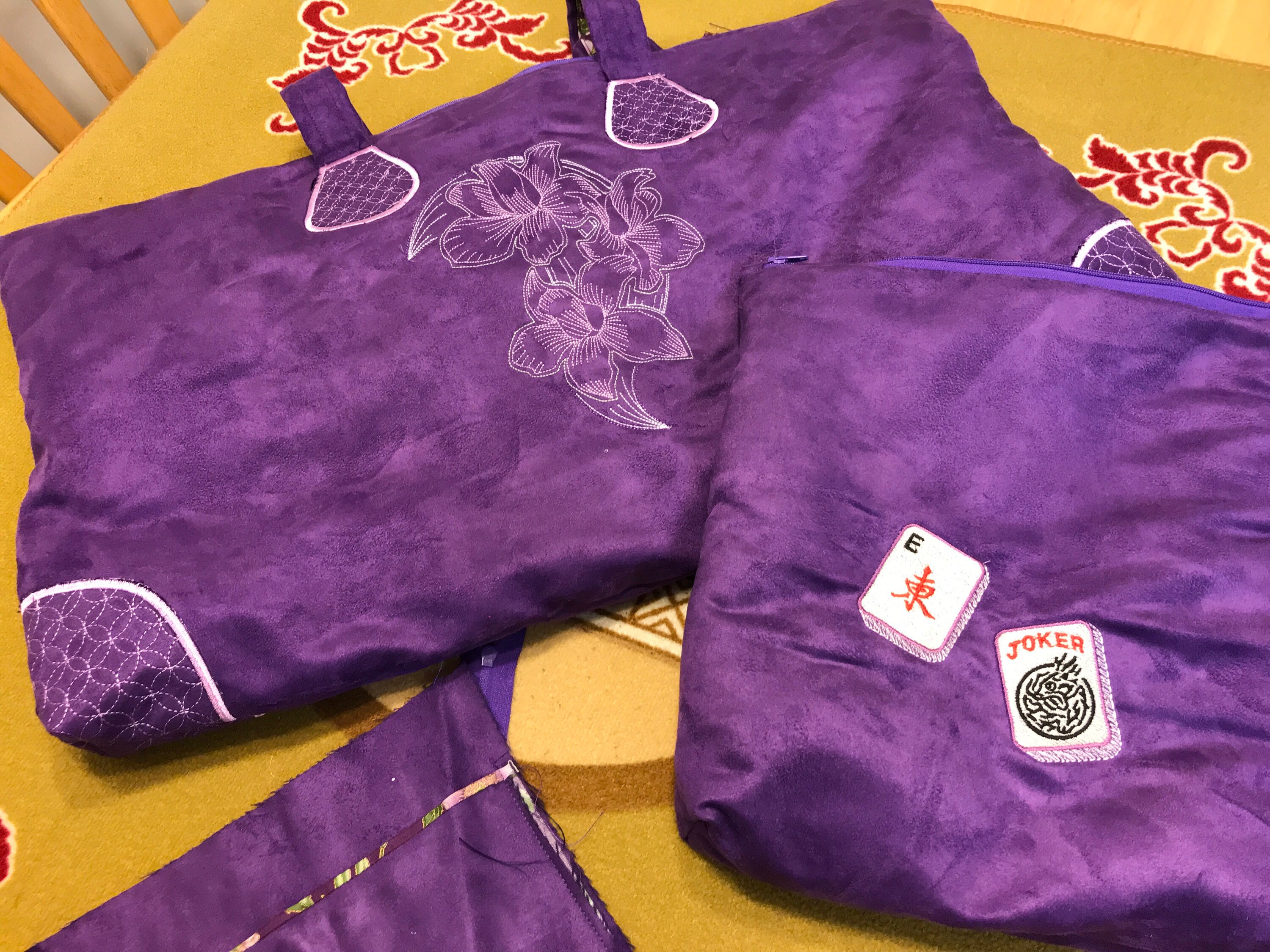 Soft Mah Jongg set carrying case 3 piece Mah Jongg bag set Etsy