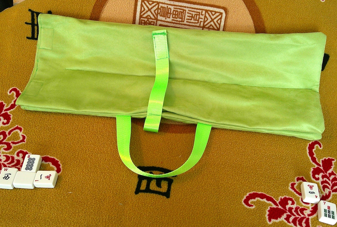 Mahjong Rack Bag Pattern Mahjongg Rack Bag: 4-pocket Organizer With Handle, Green, Silver and ...