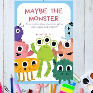 Interactive Monster Story Printable, Funny Read Aloud Book, Activity books for Kids,  Classroom Bedtime Story for Ages 4 up Homeschool books