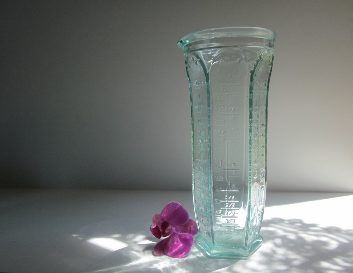 Vintage Kitchen Measuring Cup Italian Green Glass Laboratory Etsy