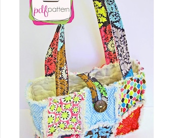 pdf Shabby Bag Sewing Pattern - INSTANT DOWNLOAD!!!