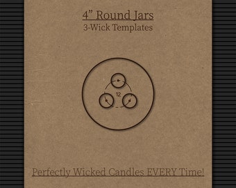 4&quot; Round, 3-Wick | Candle Wick Centering Template | Candle Making Supplies