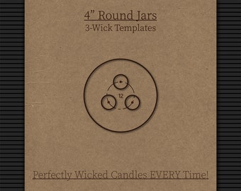 Printable 3-wick Candle Wick Centering & Placement Tool Digital Download  Printable PDF 