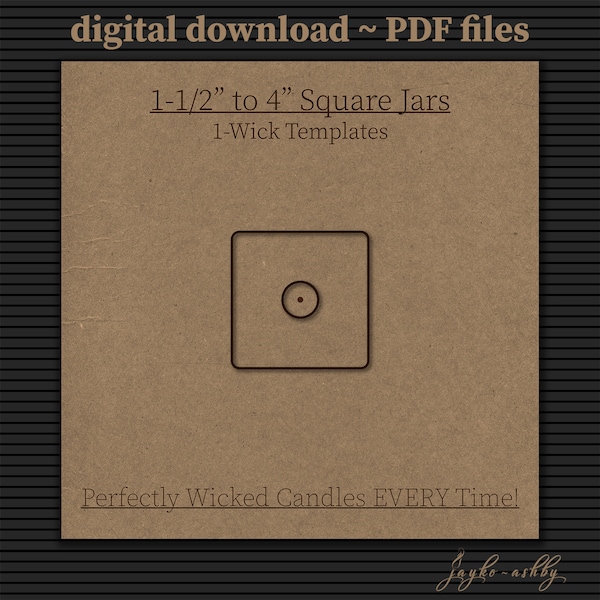 Wick Centering Template Etsy