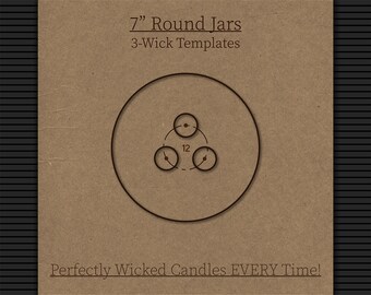 7&quot; Round, 3-Wick | Candle Wick Centering Template | Candle Making Supplies