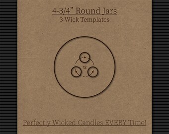 4-3/4" Round, 3-Wick | Candle Wick Centering Template | Candle Making Supplies
