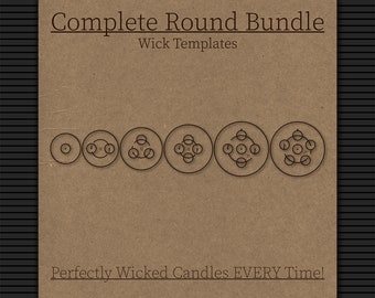 Wick Centering Template Bundle | Round Candle Jars | Candle Making Supplies