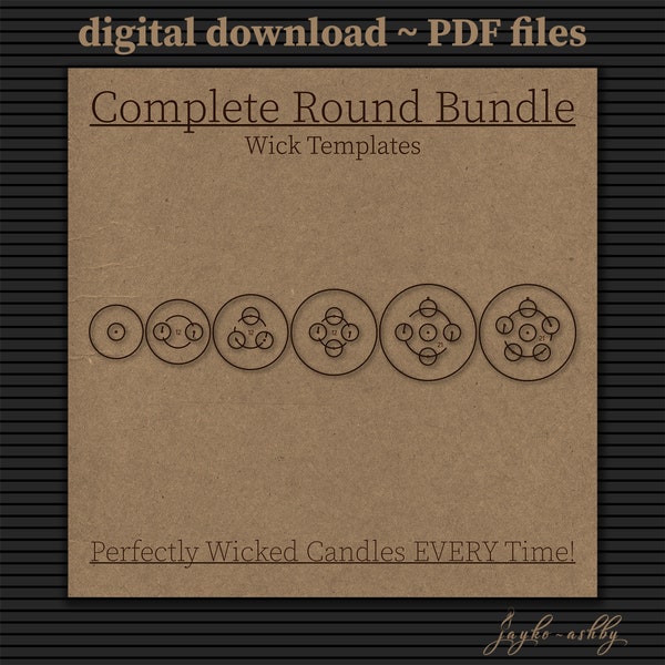 Wick Centering Template Bundle | Round Candle Jars | Candle Making Supplies