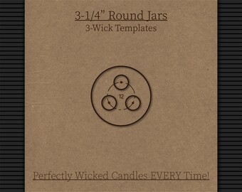 3-1/4" Round, 3-Wick | Candle Wick Centering Template | Candle Making Supplies