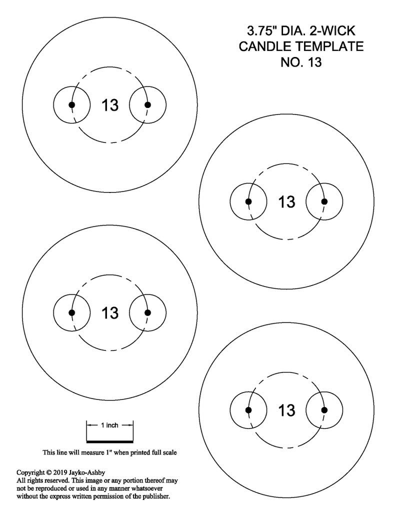 Printable Wick Centering Template