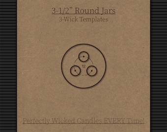3-1/2" Round, 3-Wick | Candle Wick Centering Template | Candle Making Supplies