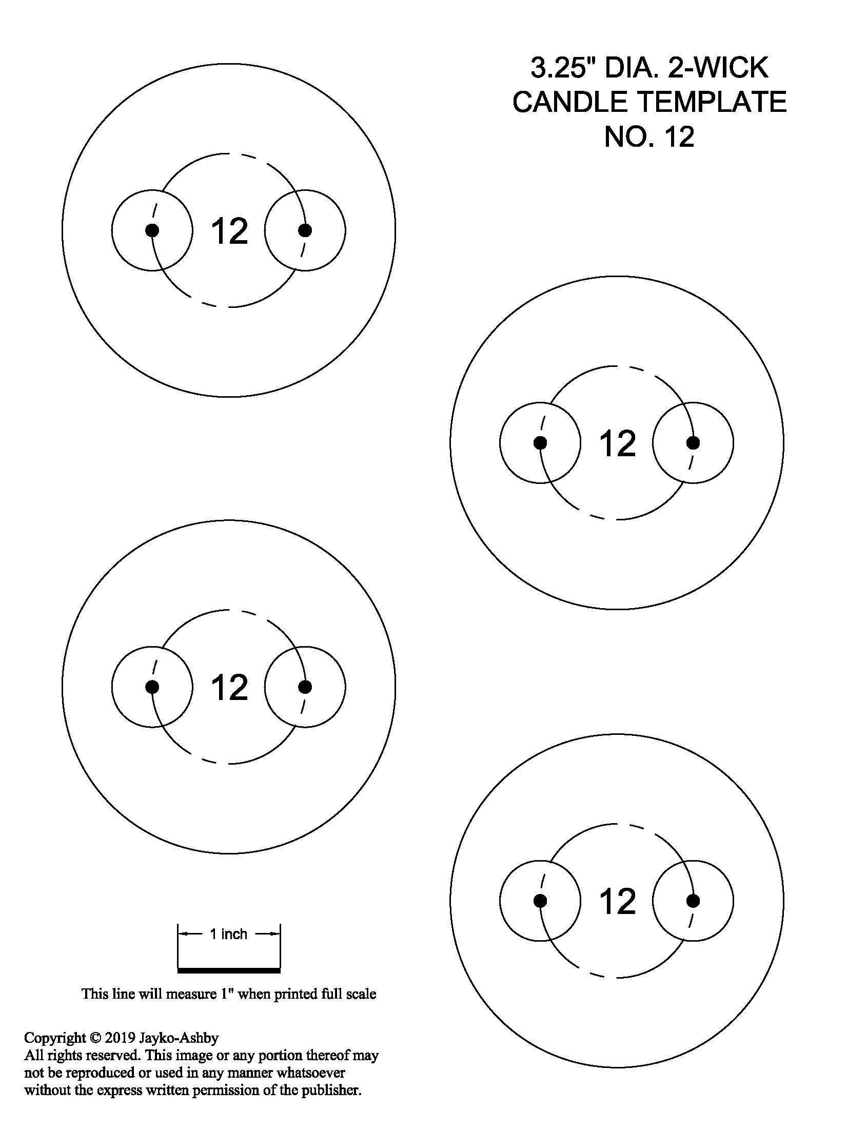Wick Centering Template Wick Centering Template
