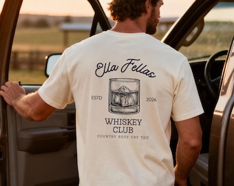 Ella Fella Social Club Shirt, Country Concert Tee, Western Graphic Tee, Funny Boyfriend Shirt, Texas Country Music Fan Gift