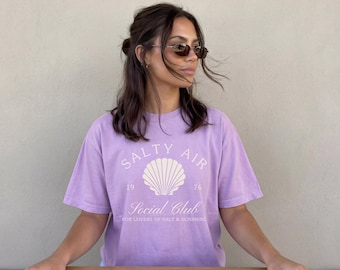 Salty Air Local Shell Shirt, Coastal Beach Tee, Vintage Seashell Shirt, Comfort Colors Coastal Graphic Tee, Ocean Lover Shirt