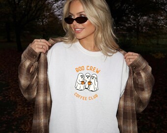 Boo Crew Coffee Club Shirt, Ghost Coffee Shirt, Cute Halloween Shirt, Spooky Coffee Lover Tee, Fall Coffee Shirt, Ghost Friends Tee