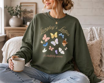 Butterfly Sweatshirt, Langley’s Ladies Crewneck, Butterfly Season Sweatshirt, Country Music Fan Gift, Western Concert Shirt