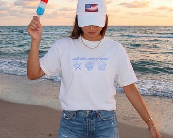 Saltwater State of Mind Shirt, Coastal Graphic Tee, Beach Vacation Shirt, Comfort Colors Beach Tee, Ocean Lover Shirt, Coastal Aesthetic Tee