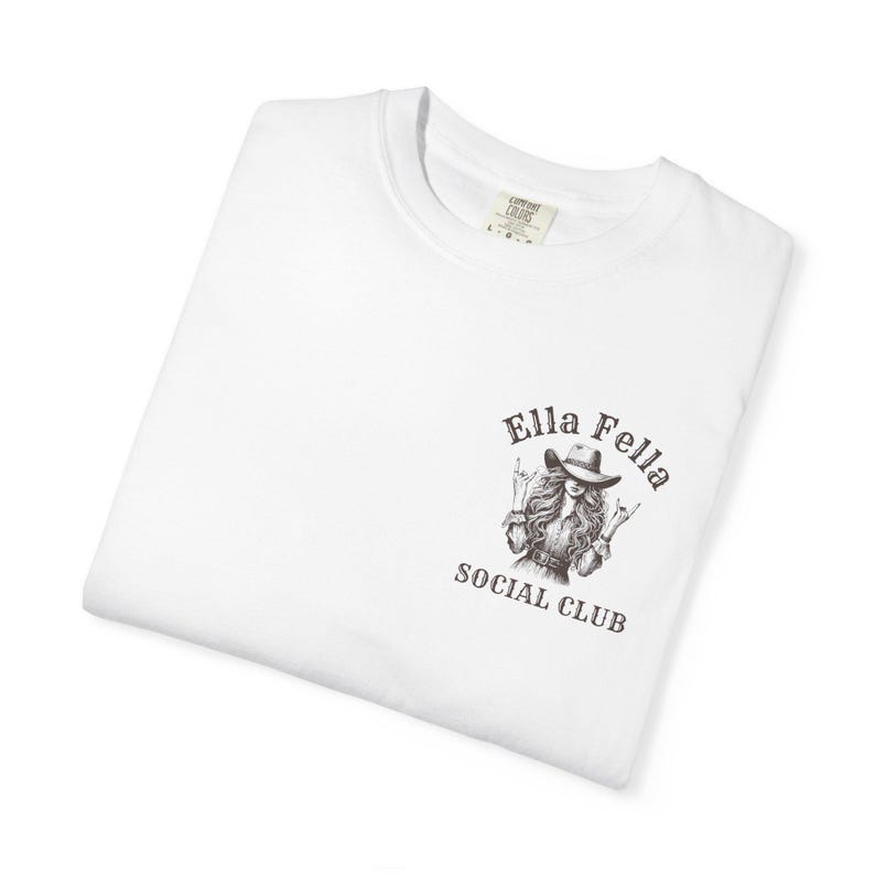 Ella Fella Social Club Shirt, Country Concert Tee, Western Graphic Tee, Funny Boyfriend Shirt, Cowgirl Country Music Shirt, Concert Outfit image 3