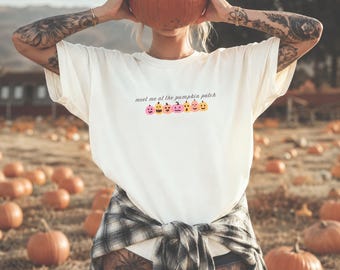 Pumpkin Patch Shirt, Meet Me at the Pumpkin Patch Tee, Cute Fall Shirt, Autumn Graphic Tee, Pumpkin Lover Shirt, Comfort Colors Tee