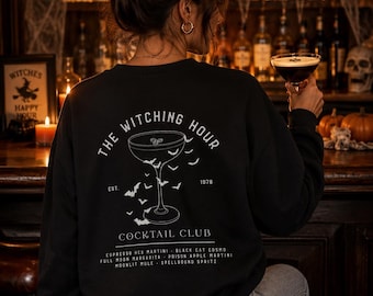 Espresso Martini Sweatshirt, The Witching Hour Cocktail Club, Halloween Cocktail Crewneck, Witchy Sweatshirt, Spooky Bar Sweatshirt