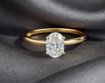 Oval Ring, CZ Ring, Promise Ring, Wedding Ring, Engagement Ring, Anniversary Ring, Diamond Ring, Cubic Zirconia Ring Gold Ring, Gift for Her
