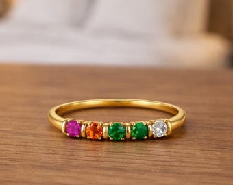 Anello con pietra portafortuna, anello personalizzato, anello su misura, anello con pietra preziosa, regalo per lei, gioielli con pietra portafortuna, regalo di compleanno, regalo per la festa della mamma