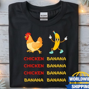 Rolig kycklingbanan-tröja, söt tecknad grafisk t-shirt, meme-t-shirt, för män kvinnor barn, fånig djurhumorstopp, rolig t-shirt, meme-t-shirt
