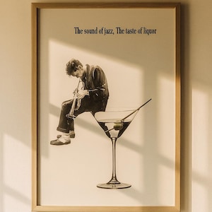 Chet Baker Jazz Print: Black & White Illustration, Trendy Home Decor (Digital Download)