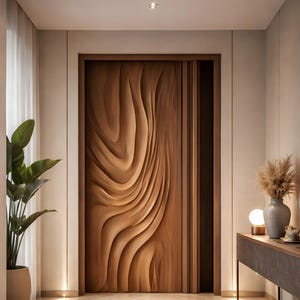 Handgeschnitzte Teak Holz Haustür - Sagwan MKH KRAFTS - Elegantes Design