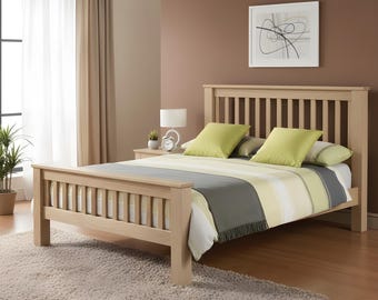 Ręcznie wykonana rama łóżka typu king-size z litego drewna tekowego: minimalistyczny design kratowy