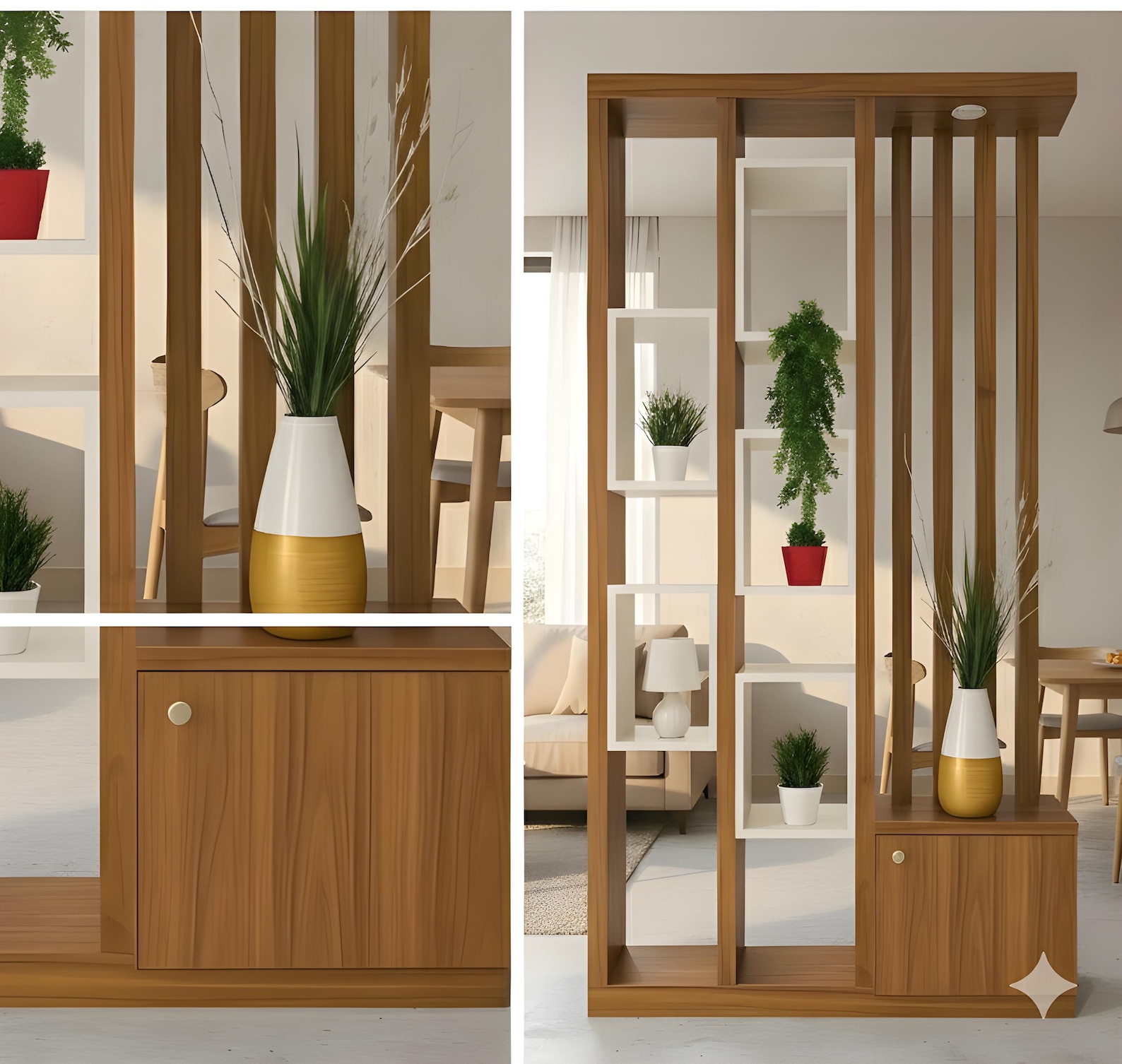 Carved Room Rack Shelf Separator Screen Wall Panel, Multifunction Room ...