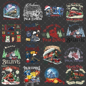 20 The Polar Express Christmas Png Bundle, Believe Christmas, North Pole Magic Png, Vintage Christmas Png, Christmas Movie, Merry Christmas