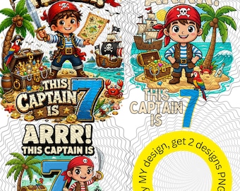 Dieser Kapitän ist 7 ARR Piraten 7. Geburtstag Bday Jungen Kinder Aufführung
