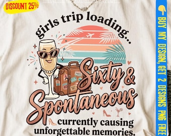 Women's 60th Birthday Travel Warning SVG PNG, birthday trip svg, girls trip png, matching trip svg, funny birthday png, travel crew png,